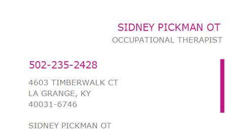 Sidney Pickman, Occupational Therapist in La Grange